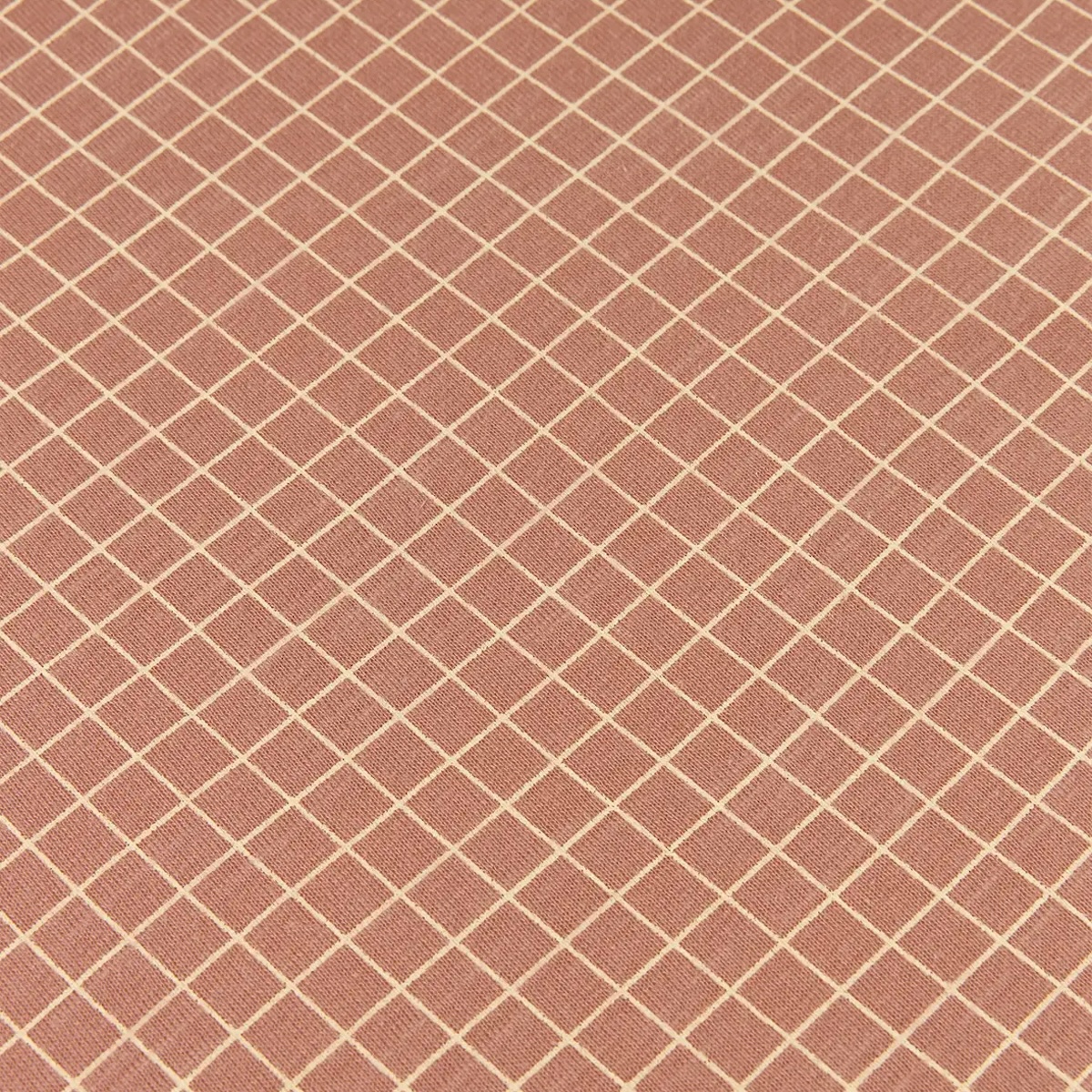 Drap housse 70x140cm STORIES Édition limitée Nobodinoz pink cream grid