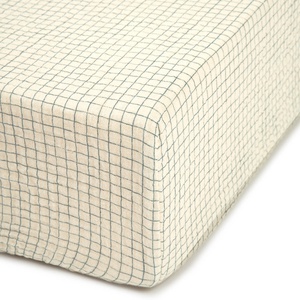 Drap housse 70x140cm WABI SABI Nobodinoz blue grid