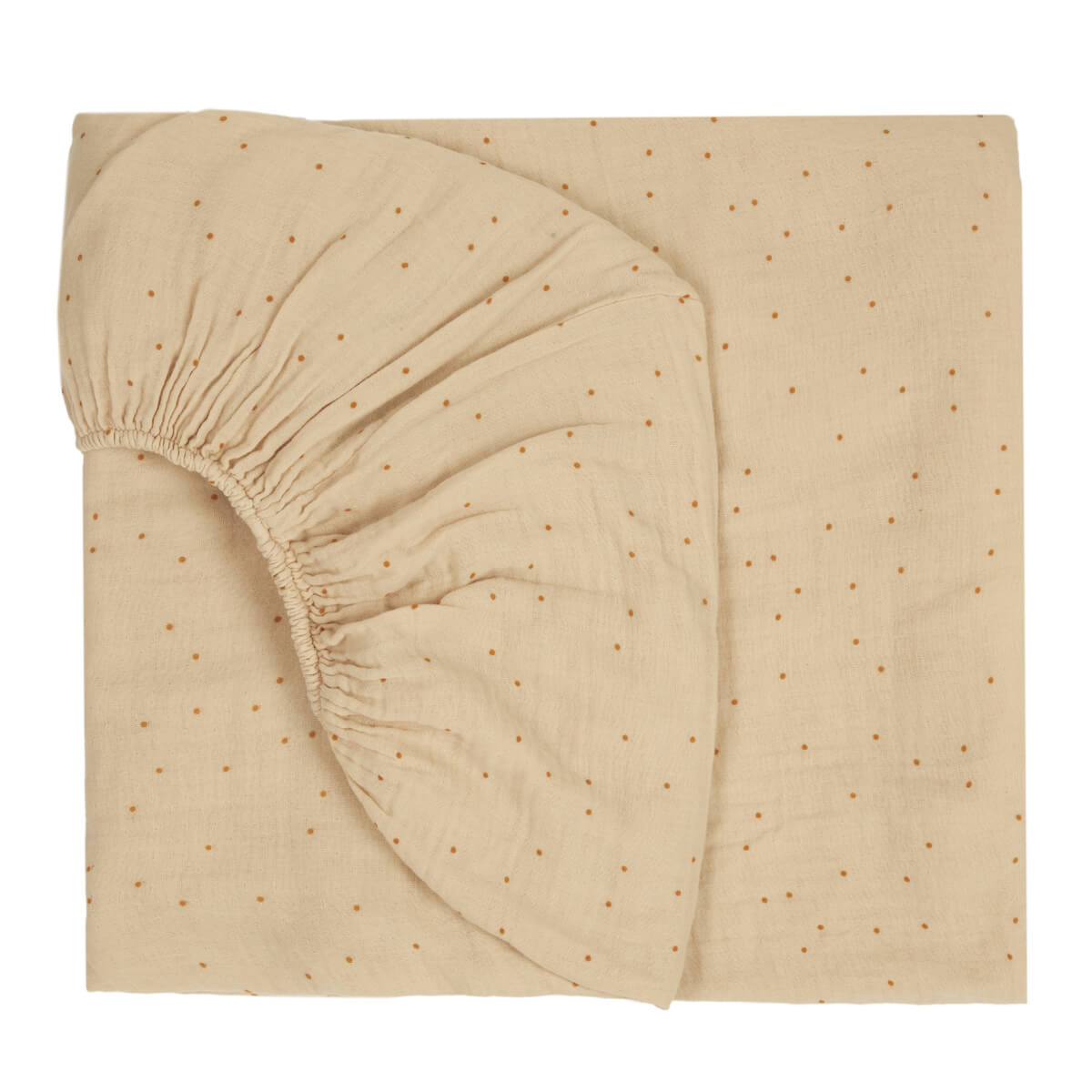 Drap housse 70x140cm WABI SABI Nobodinoz Dots Ginger