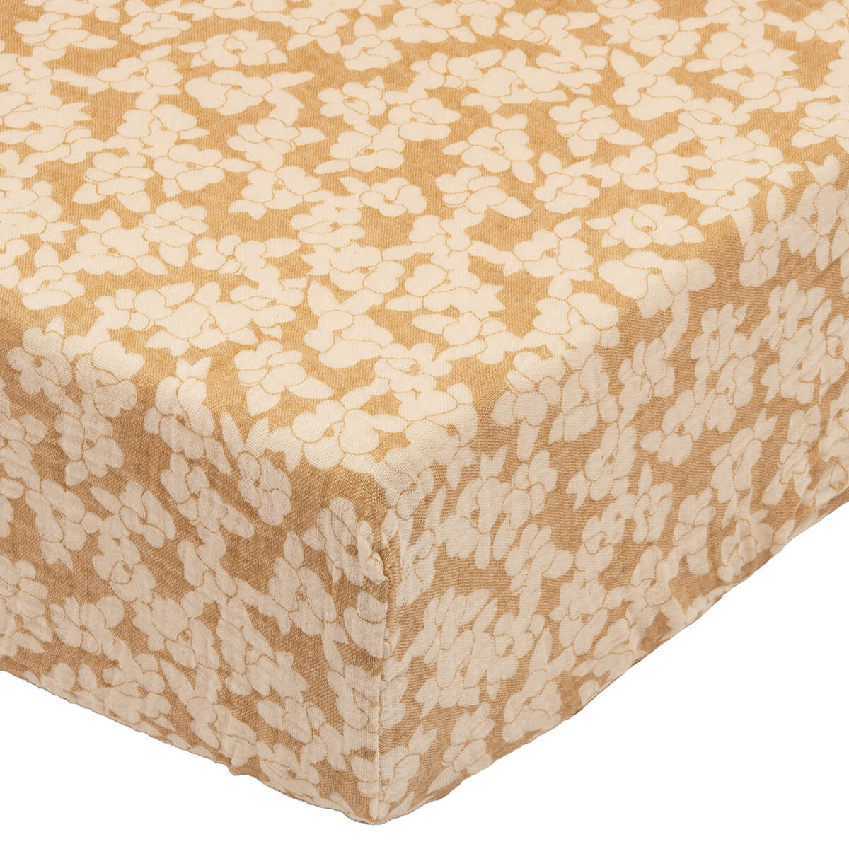 Drap housse 70x140cm WABI SABI Nobodinoz Golden Brown Sakura