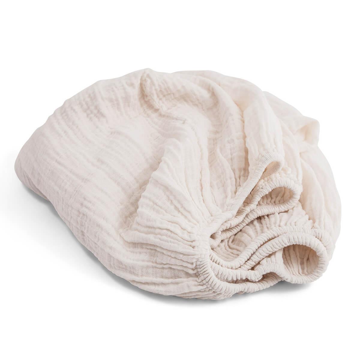 Drap-housse 70x90cm MUKA Charlie Crane milk white