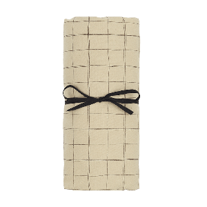 Drap housse bébé 70x100cm SHEET WASHED cotton Nobodinoz green tea grid