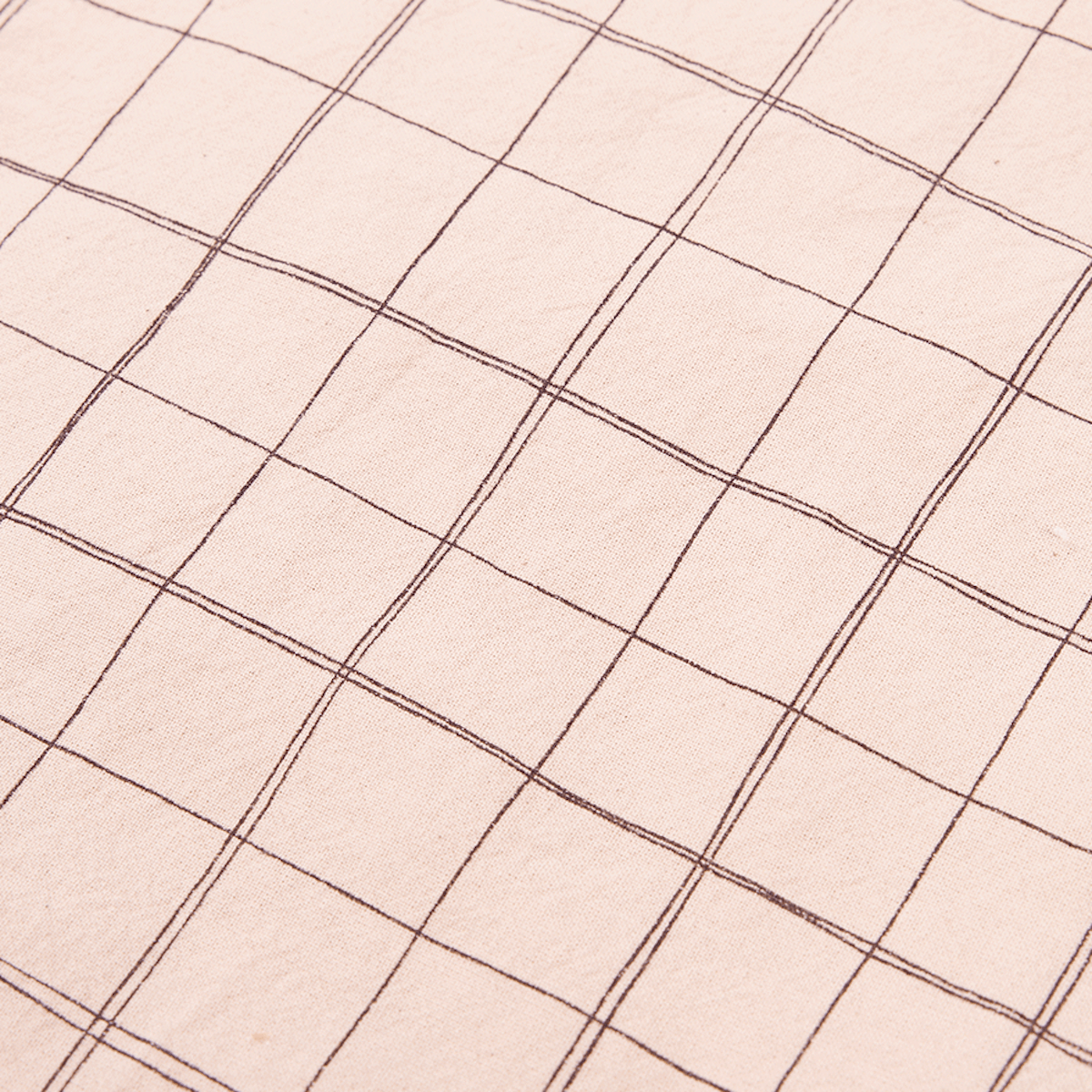 Drap housse bébé 70x100cm SHEET WASHED cotton Nobodinoz mauve pink grid