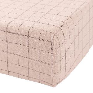 Drap housse bébé 70x100cm SHEET WASHED cotton Nobodinoz mauve pink grid