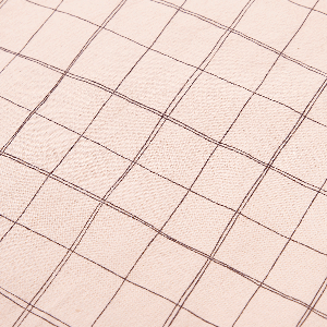 Drap housse bébé 70x100cm SHEET WASHED cotton Nobodinoz mauve pink grid