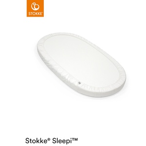 Drap housse lit SLEEPI V3 Stokke blanc