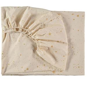 Drap-housse TIBET Nobodinoz gold stella-natural 