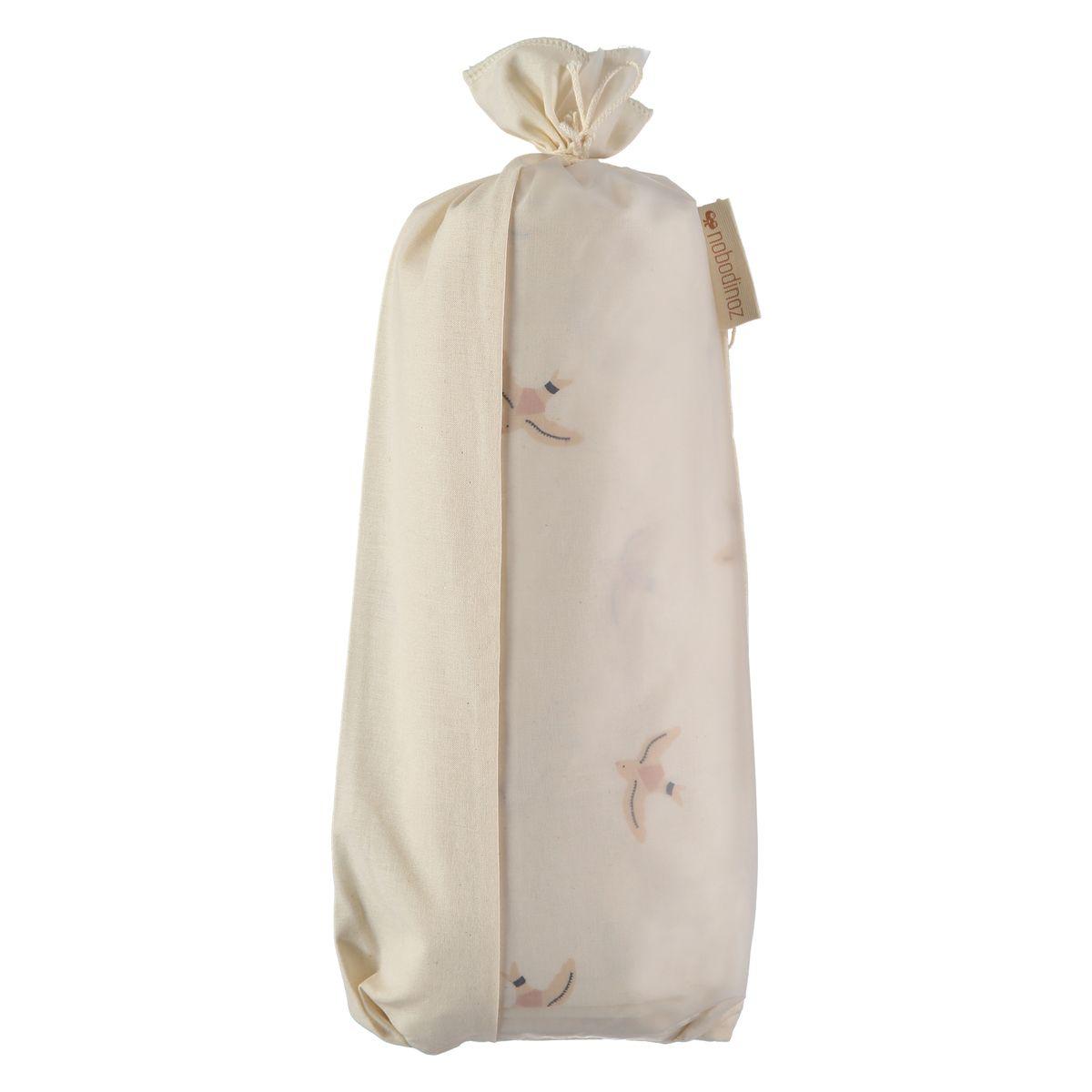 Drap-housse TIBET Nobodinoz nude haiku birds-natural 