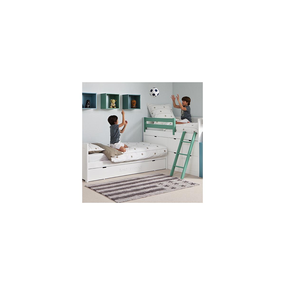 DRAPEAU AMERICAIN By Lorena Canals Tapis 100% coton lavable 120x160cm Gris