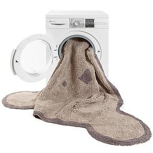 DRAPEAU AMERICAIN By Lorena Canals Tapis 100% coton lavable 120x160cm Gris