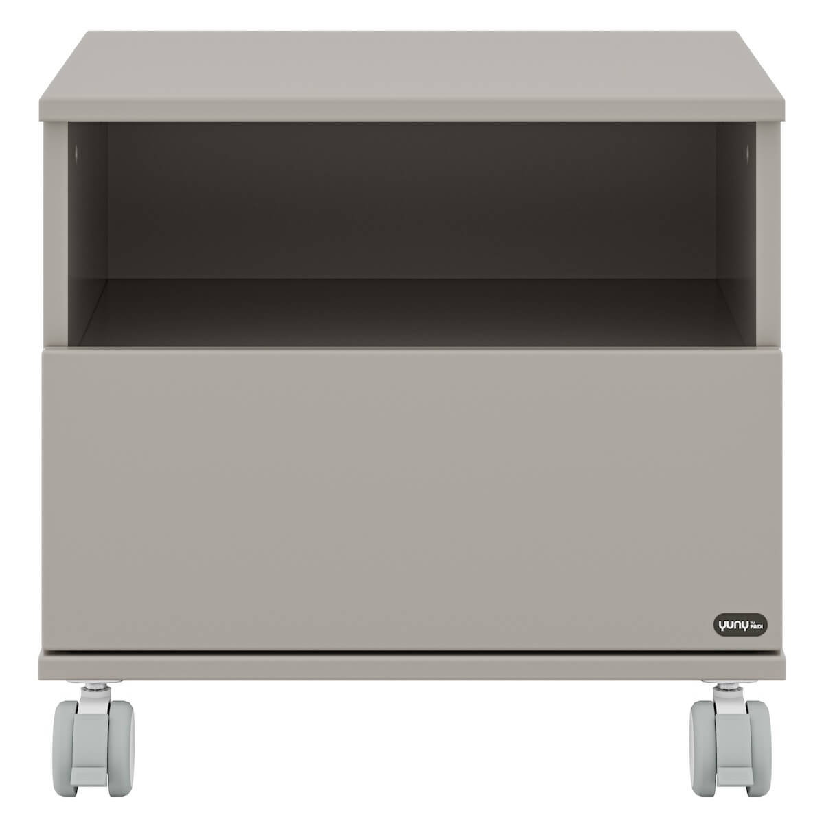 Drawer unit on castors/bedside table 1D 48,3x45,3x39,6cm BROTHER STU Yuny by Paidi taupe