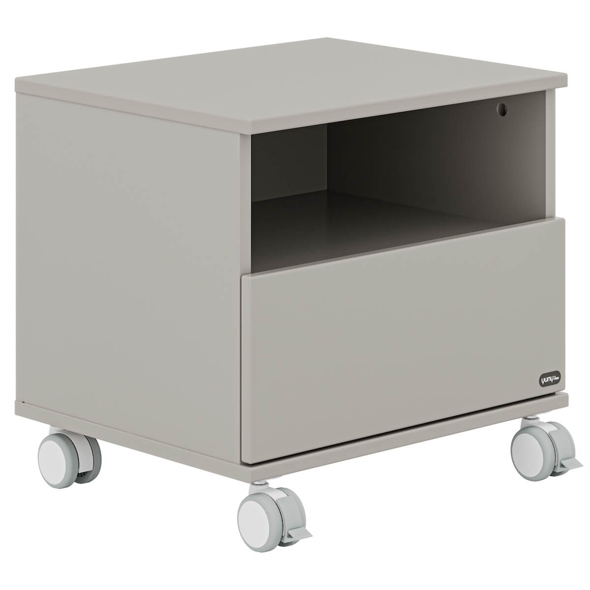 Drawer unit on castors/bedside table 1D 48,3x45,3x39,6cm BROTHER STU Yuny by Paidi taupe