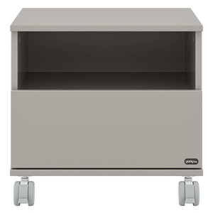 Drawer unit on castors/bedside table 1D 48,3x45,3x39,6cm BROTHER STU Yuny by Paidi taupe