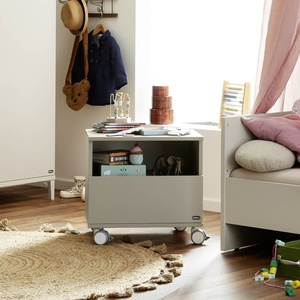 Drawer unit on castors/bedside table 1D 48,3x45,3x39,6cm BROTHER STU Yuny by Paidi taupe