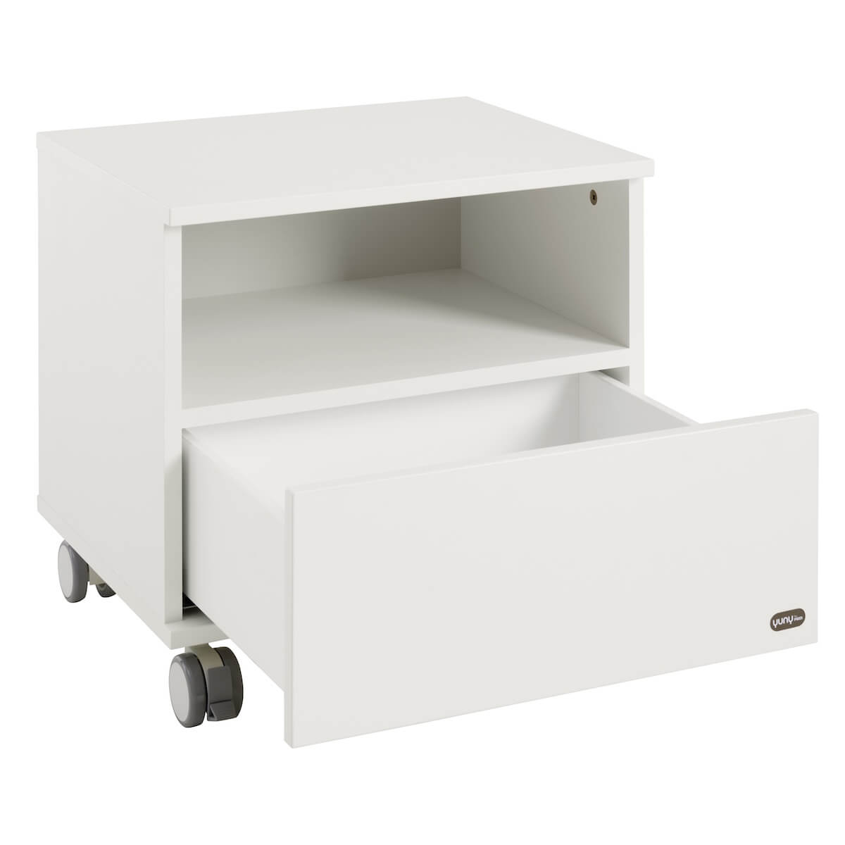 Drawer unit on castors/bedside table 1D 48,3x45,3x39,6cm LOVELY ALIV Yuny by Paidi off-white