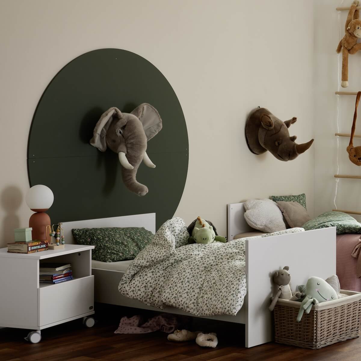 Drawer unit on castors/bedside table 1D 48,3x45,3x39,6cm SISTER LOU Yuny by Paidi Cashmere beige