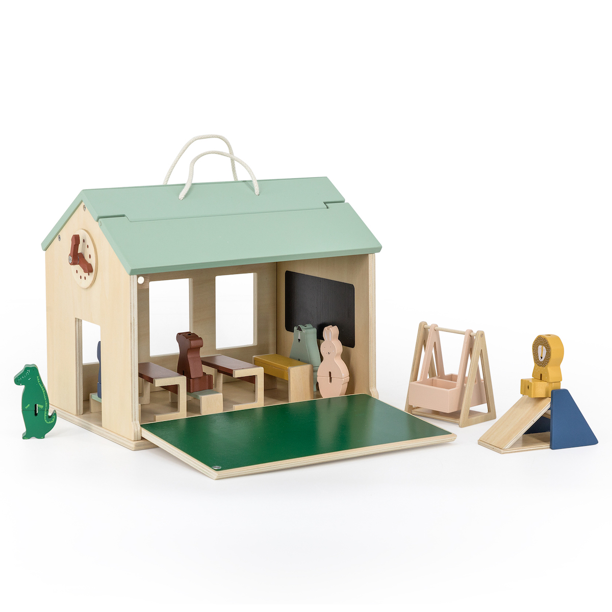 École en bois avec accessoires Trixie