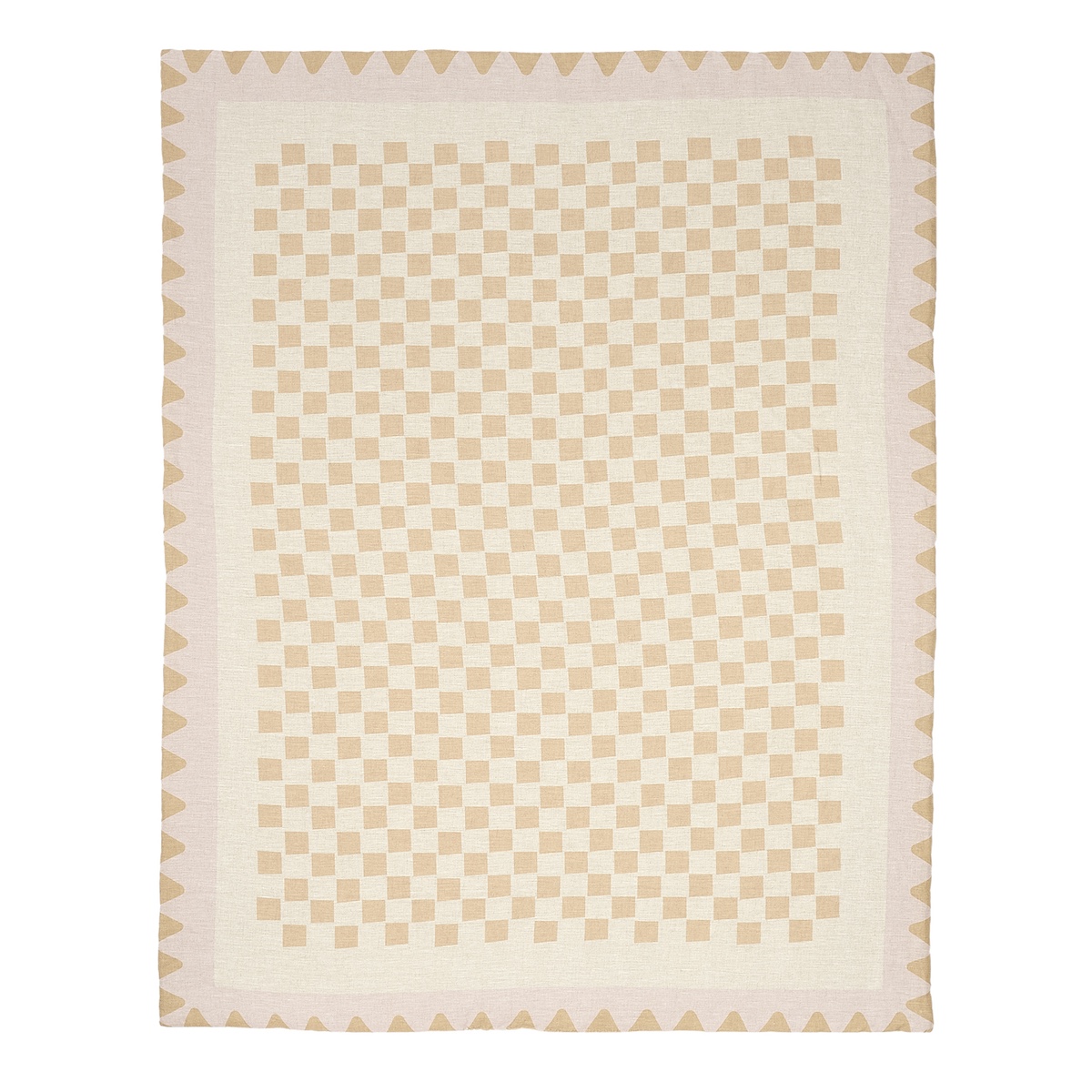 Édredon LIN FRANÇAIS VIBES Nobodinoz Mustard quilt