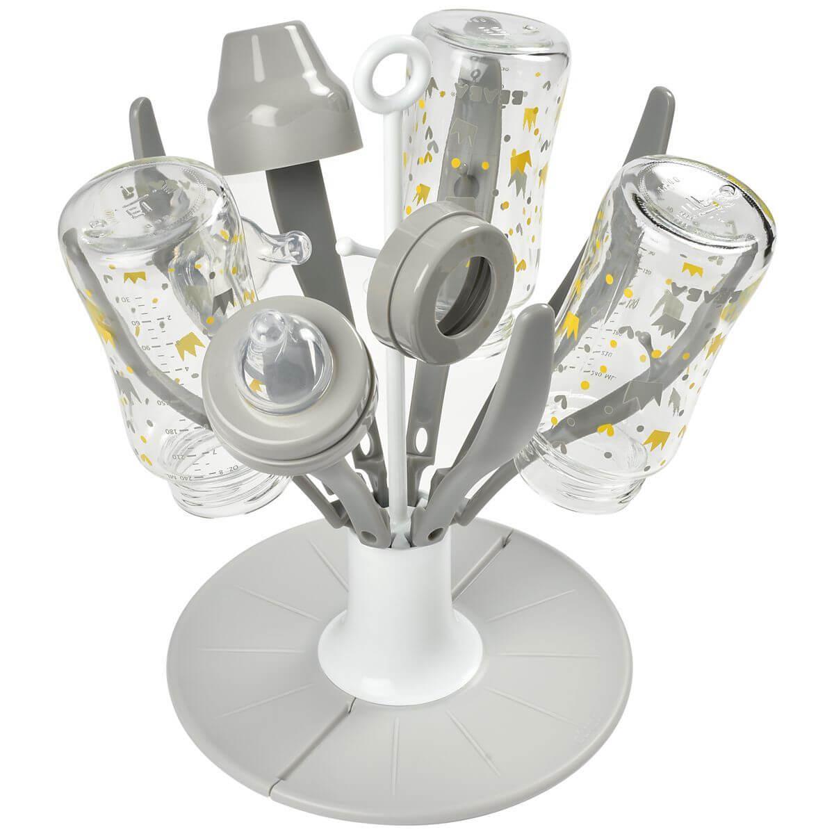 Egoutte biberons pliable FLOWER Beaba gris