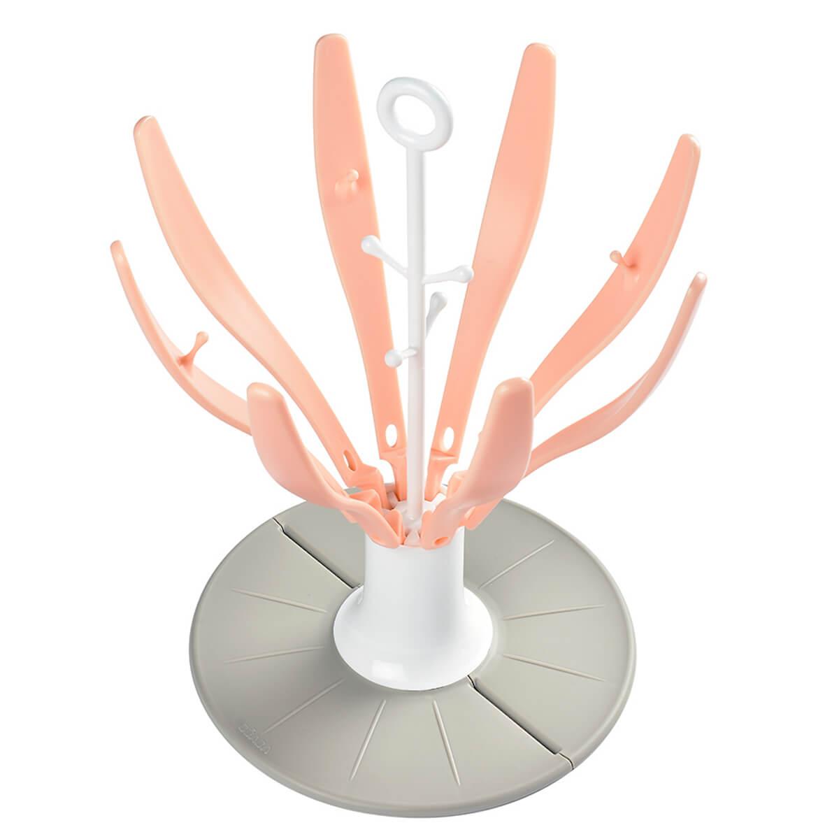 Égoutte-biberons pliable FLOWER Beaba rose 