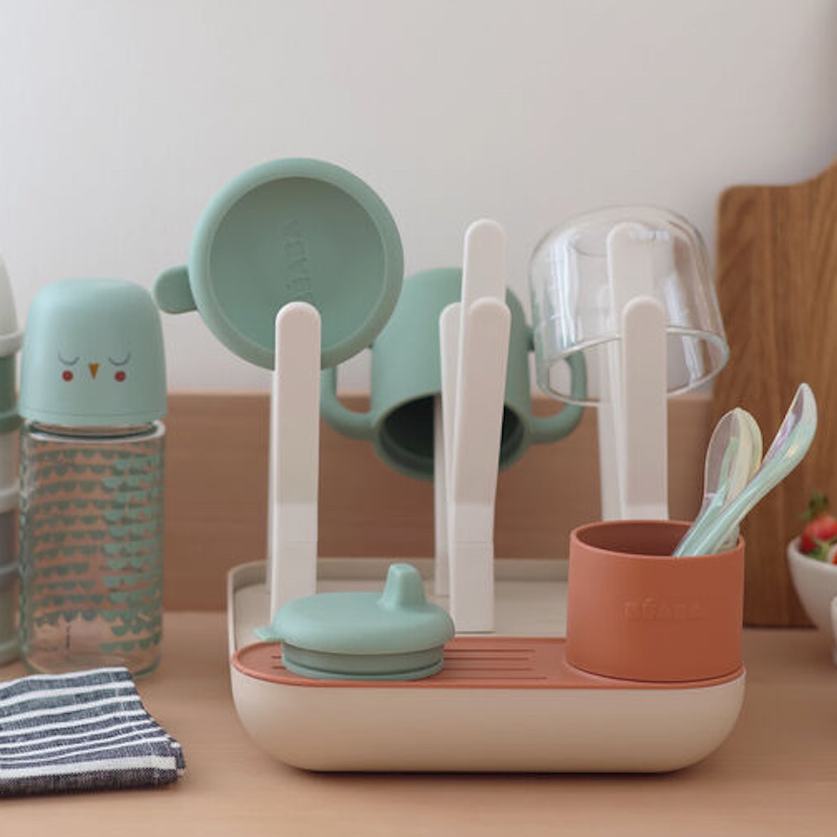 Egoutte biberons pliable FOREST Beaba terracota clay