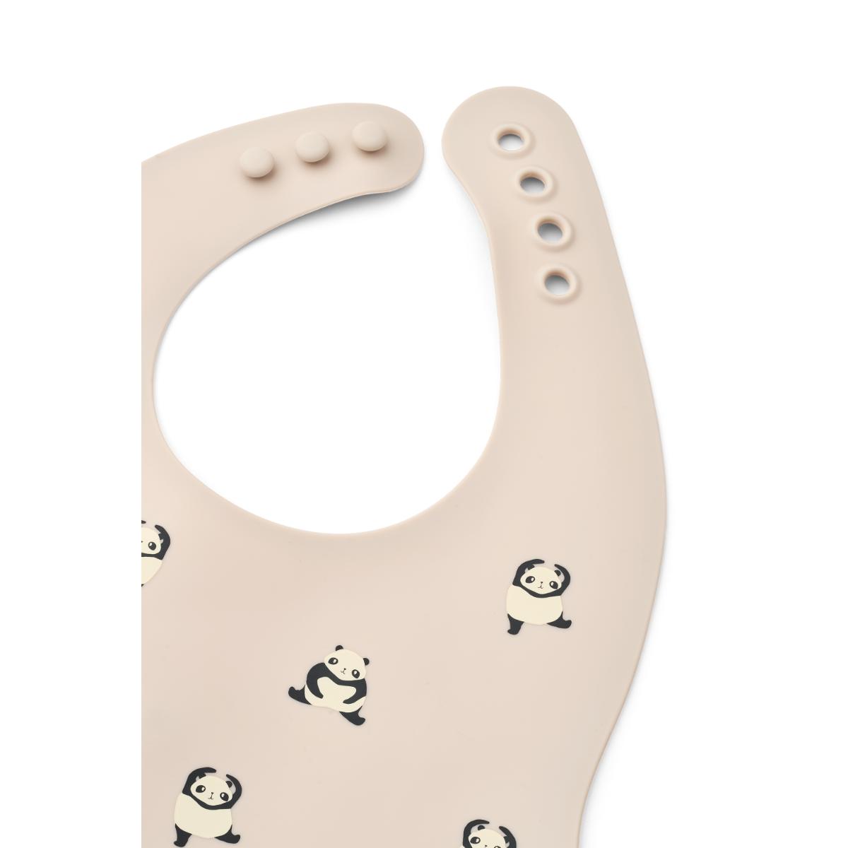 Ember Printed Bib 2-pack Liewood Panda Sandy