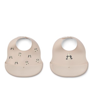 Ember Printed Bib 2-pack Liewood Panda Sandy