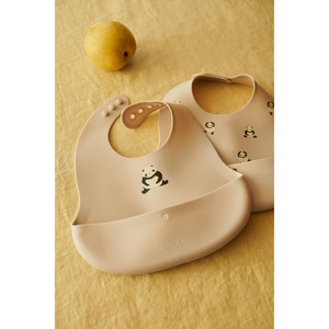 Ember Printed Bib 2-pack Liewood Panda Sandy