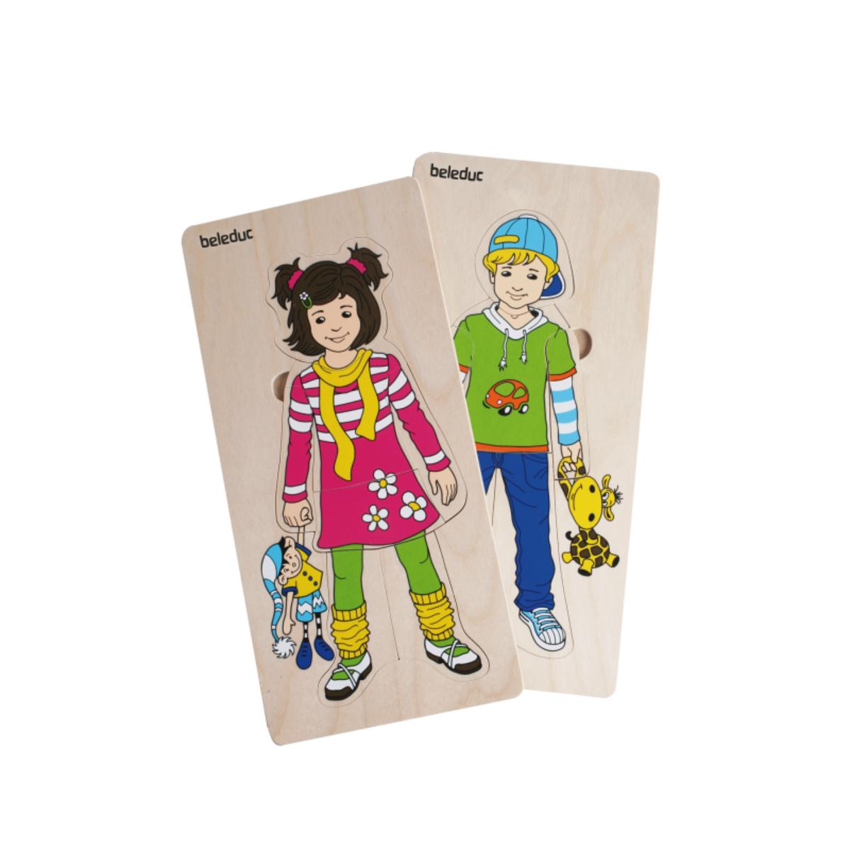 Ensemble de puzzles multiniveaux Anika & Denis Beleduc