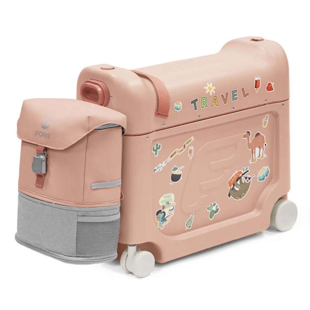 Ensemble voyage BEDBOX Stokke Coral Pink