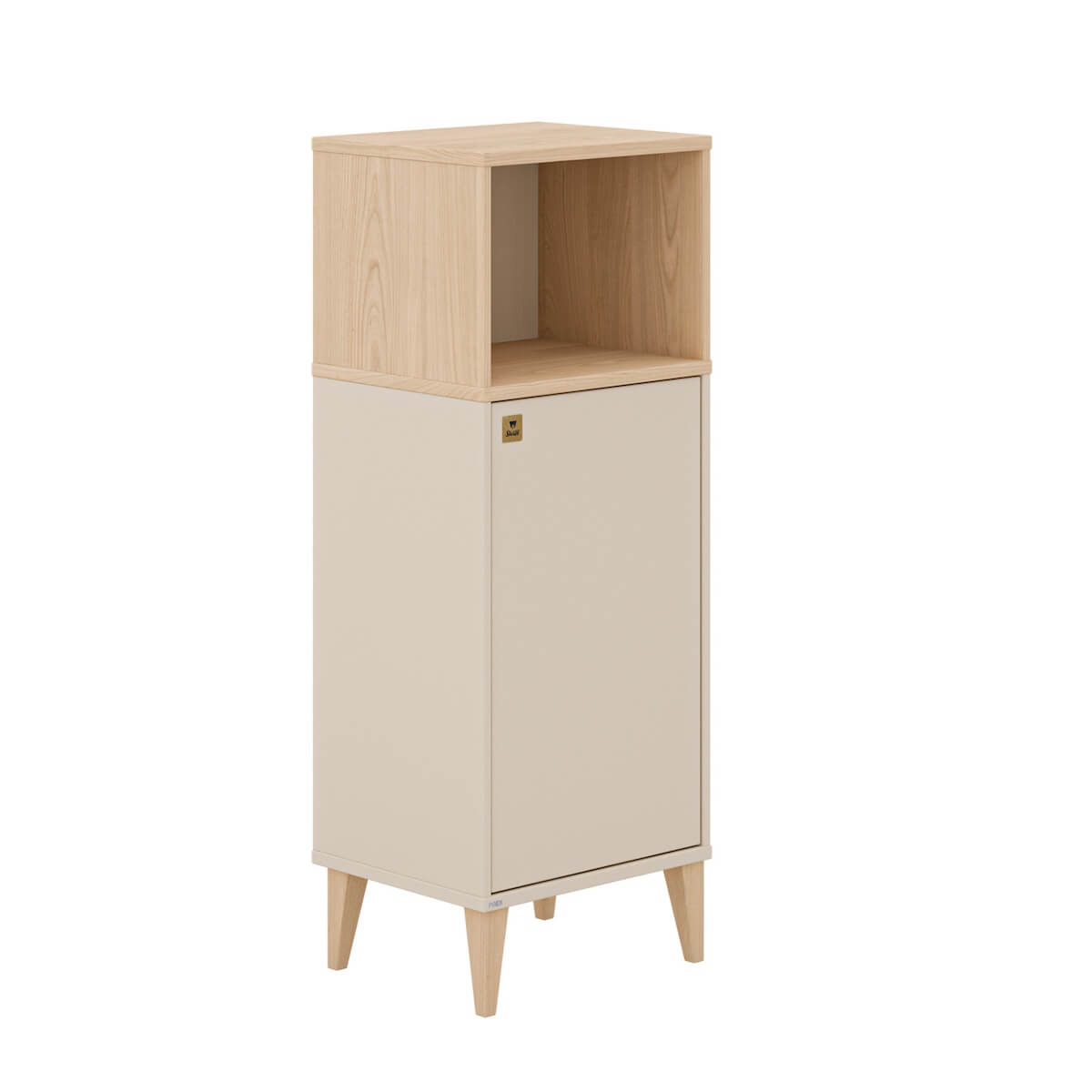 Étagère 1 niche 1 porte droite MILA & BEN Paidi Beige cashmere-bois scandinave