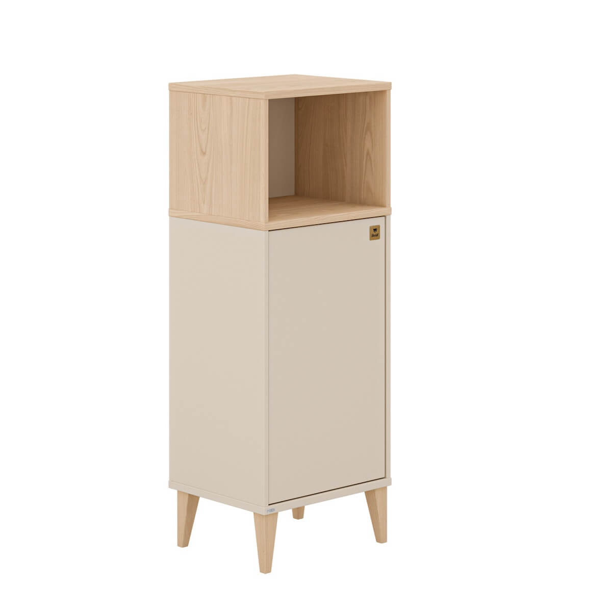 Étagère 1 niche 1 porte gauche MILA & BEN Paidi Beige cashmere-bois scandinave