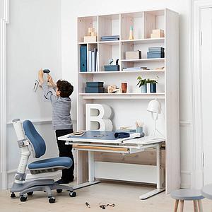Etagère bureau-lit 126x203cm CLASSIC Flexa grey washed