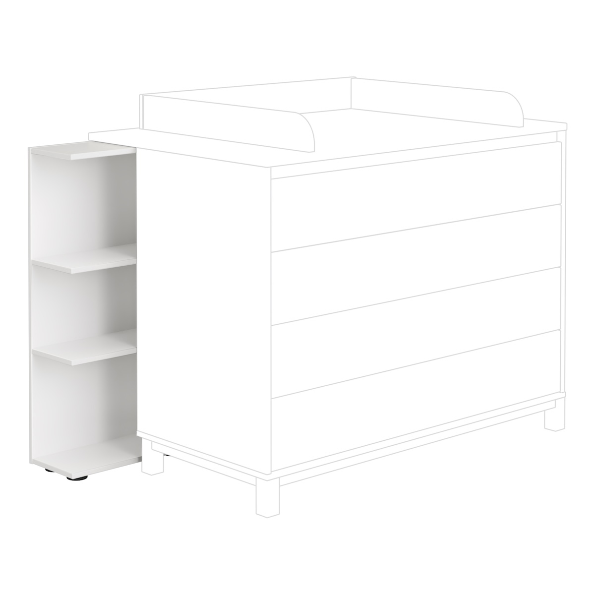 Étagère de rangement pour commode OLLI Paidi blanc