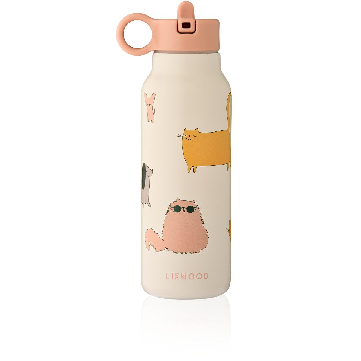 Falk Water Bottle 350ml Liewood Cats and Dogs sandy