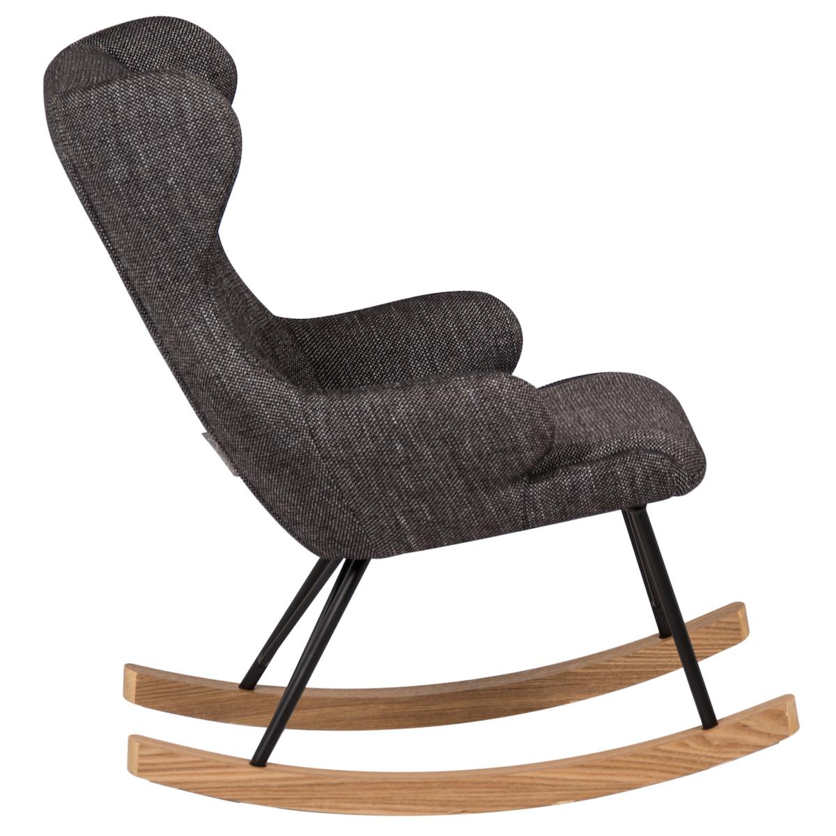 Fauteuil à bascule enfant DE LUXE Quax noir