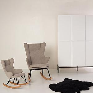 Fauteuil à bascule enfant DE LUXE Quax Sand grey