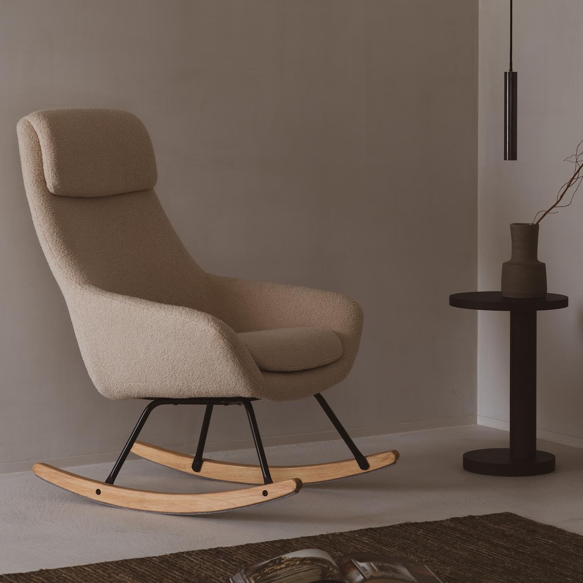 Fauteuil à bascule ROCKING NORDIC Quax sleep beige