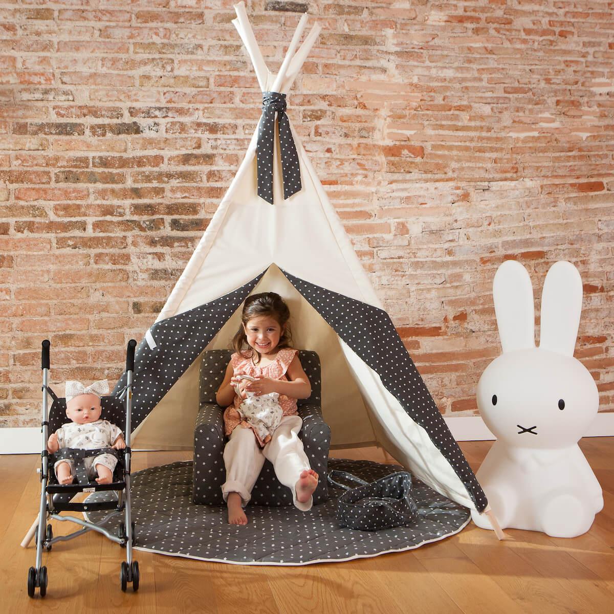 Fauteuil enfant STARS gris