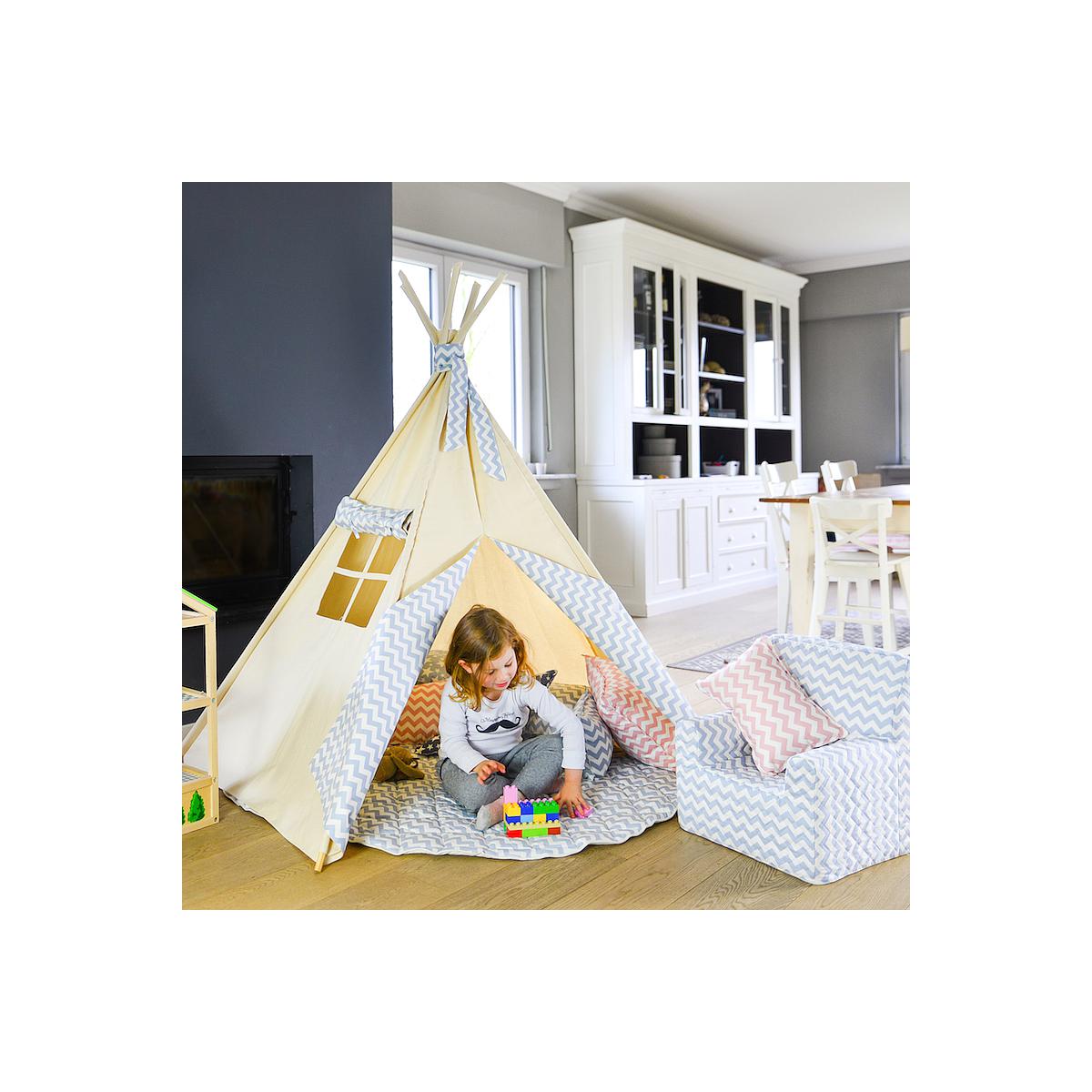 Fauteuil enfant ZIG ZAG Abitare Kids bleu clair