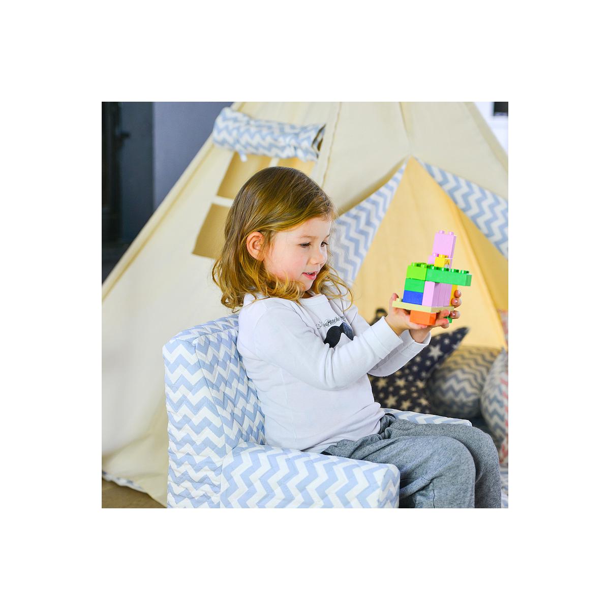 Fauteuil enfant ZIG ZAG Abitare Kids bleu clair