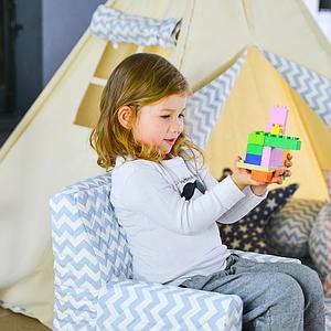 Fauteuil enfant ZIG ZAG Abitare Kids bleu clair