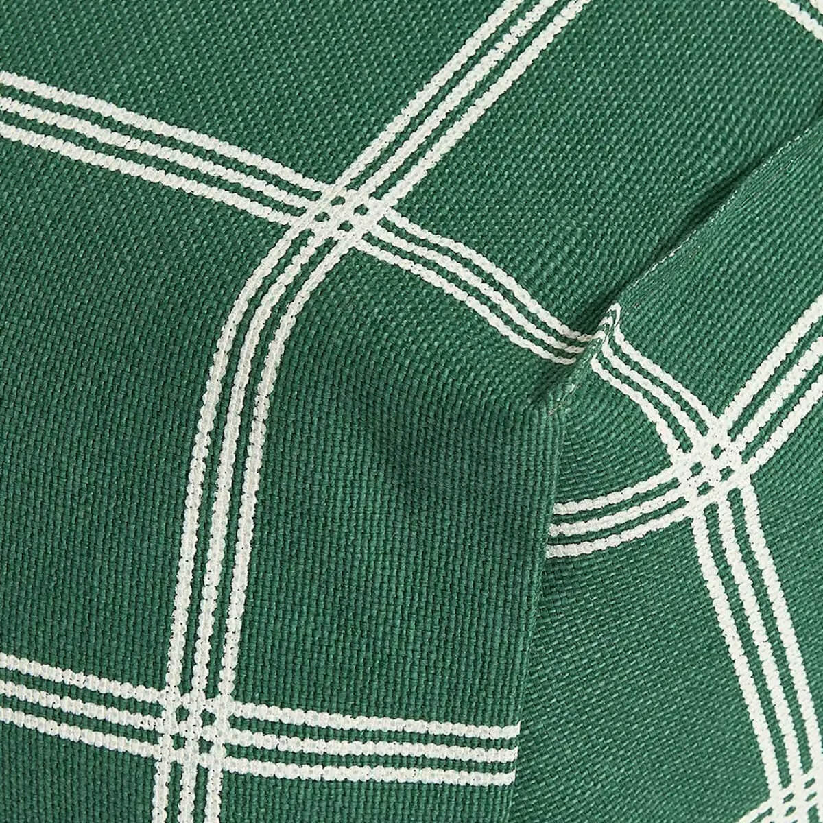 Fauteuil-pouf VIBES Nobodinoz Green white windowpane
