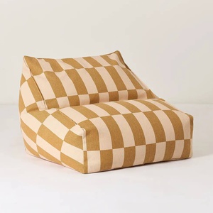 Fauteuil-pouf VIBES Nobodinoz Mustard and sand tiles