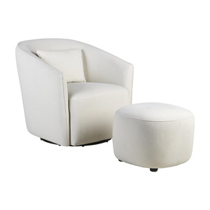 Fauteuil SWIVEL & GLIDING GOMI Quax mohair beige