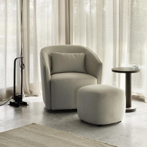 Fauteuil SWIVEL & GLIDING GOMI Quax mohair beige