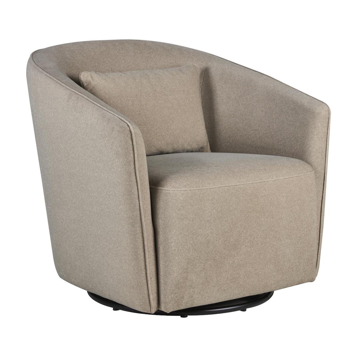 Fauteuil SWIVEL & GLIDING GOMI Quax mohair latte
