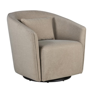 Fauteuil SWIVEL & GLIDING GOMI Quax mohair latte