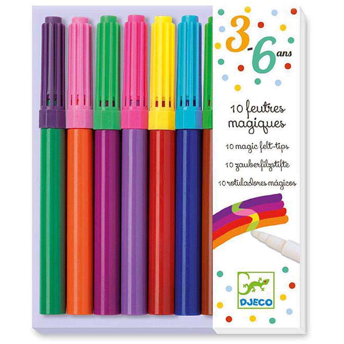 Feutres magiques-par 10 LES COULEURS POUR LES PETITS Djeco