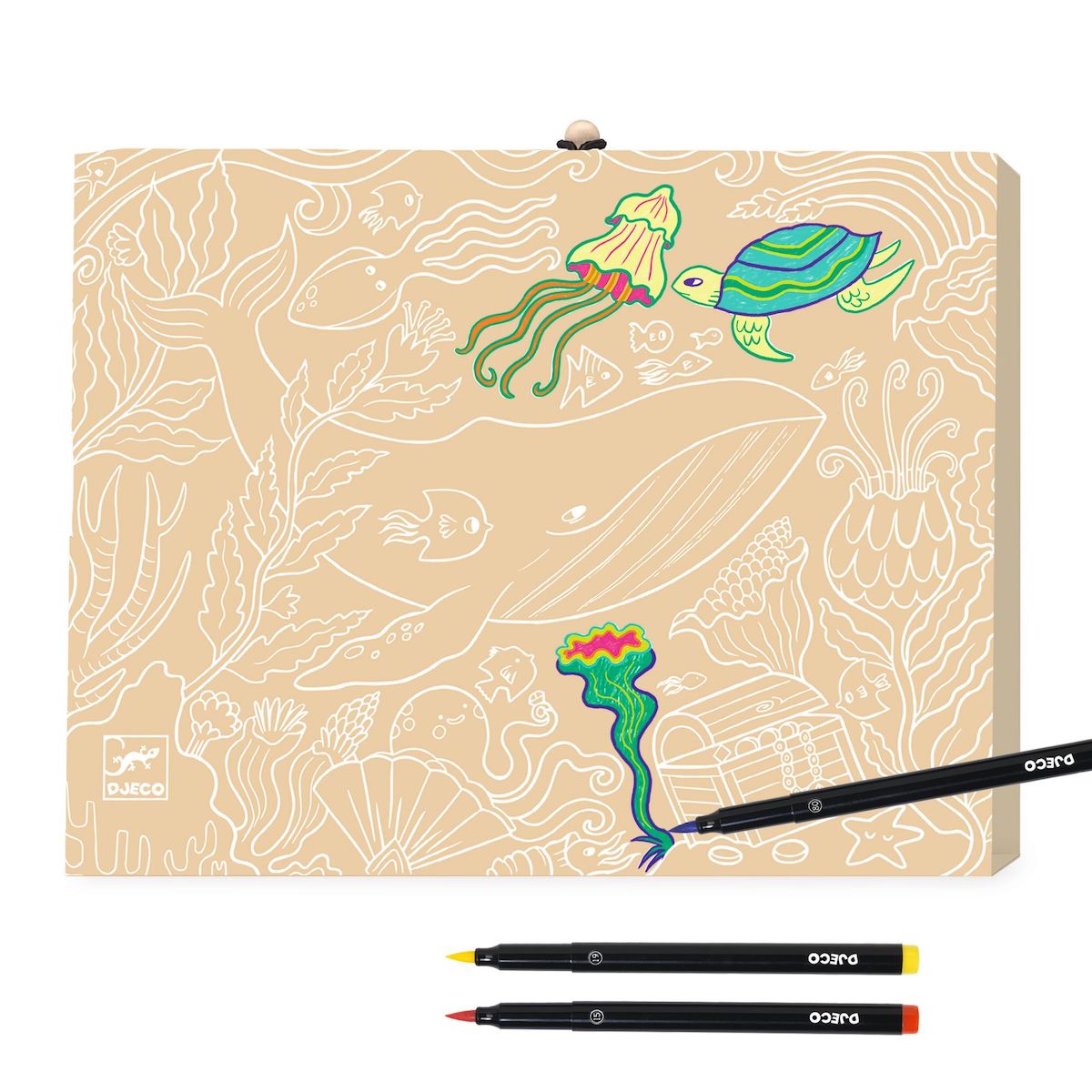 Feutres pinceaux 1ers LES COULEURS Djeco